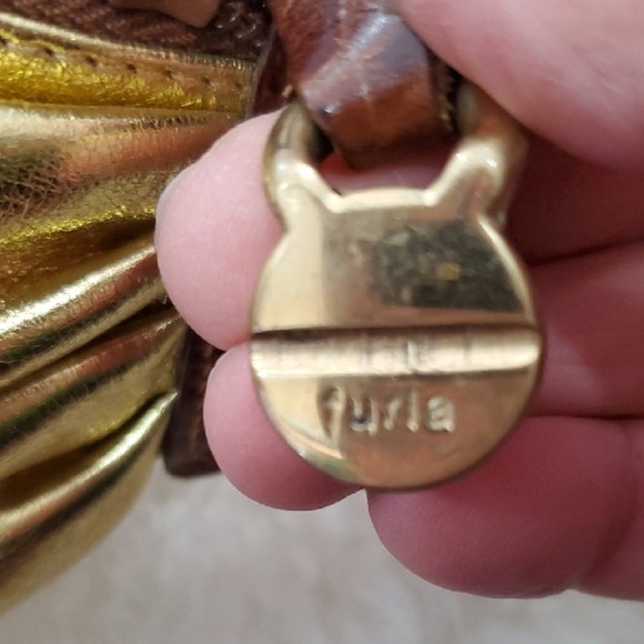 Furla Gold and Brown Crossbody Bag - Picture 12 of 12